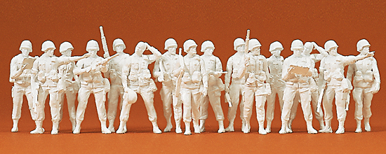 Modern US infantry (16 unpainted figures)<br /><a href='images/pictures/Preiser/16529.jpg' target='_blank'>Full size image</a>